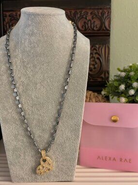 Bar by Alexa Rae Davina Necklace - Metallic Frost Gold